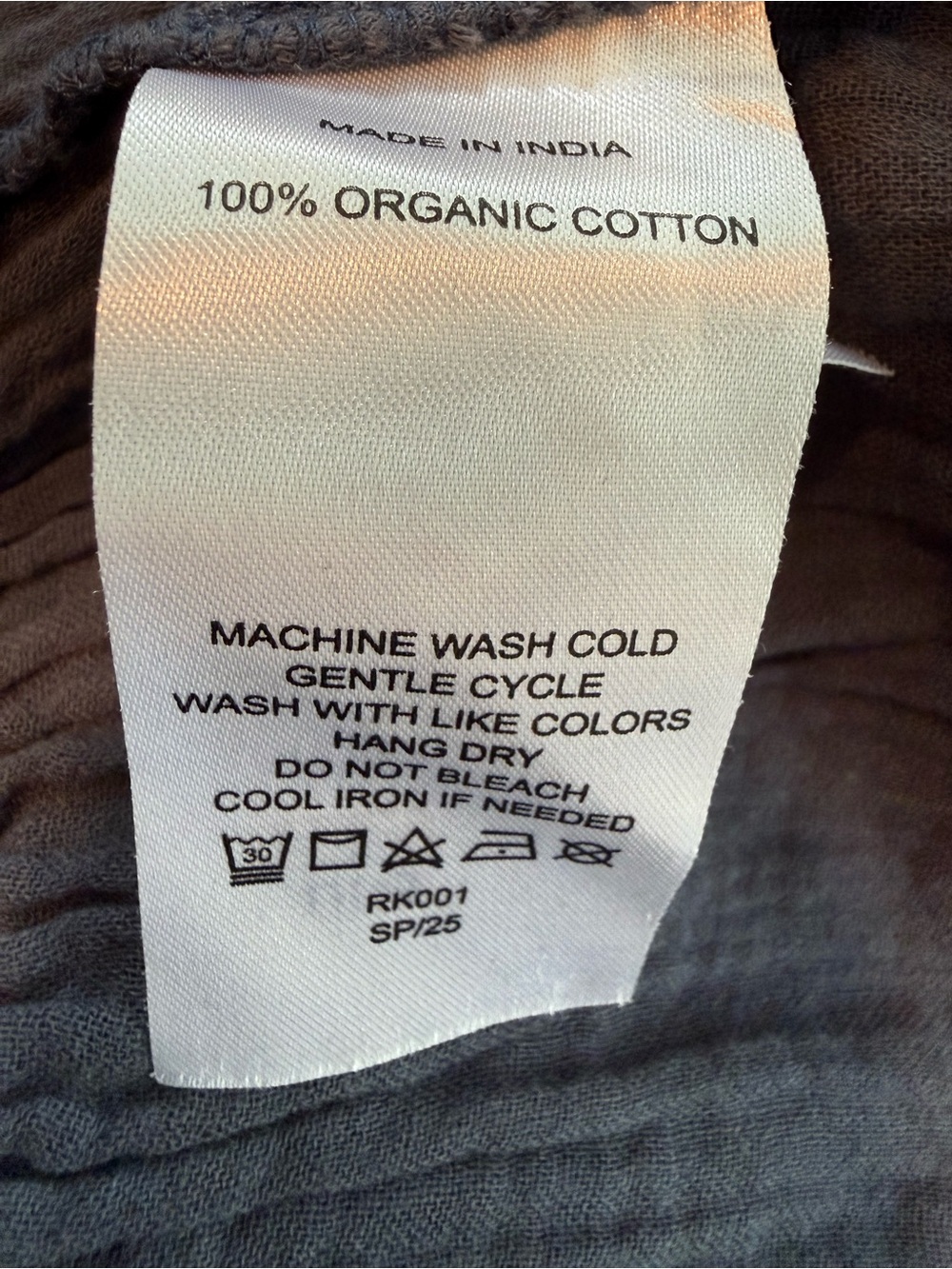 Quince Organic Cotton Gauze Tiered Mini Dress Indigo Blue XS NWT - Picture 7 of 7